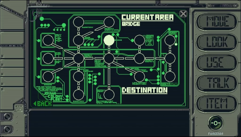 Map of the ship you are on.