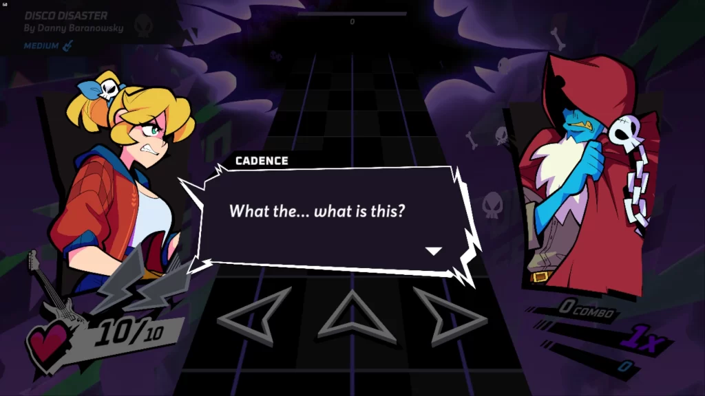 Cadence talking to the NecroDancer